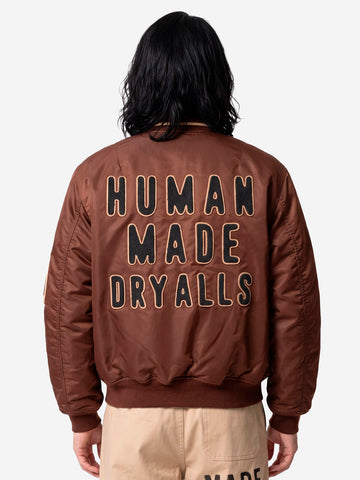 HUMAN MADE Bomber in nylon marrone Marrone scuro