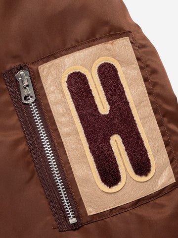 HUMAN MADE Bomber in nylon marrone Marrone scuro