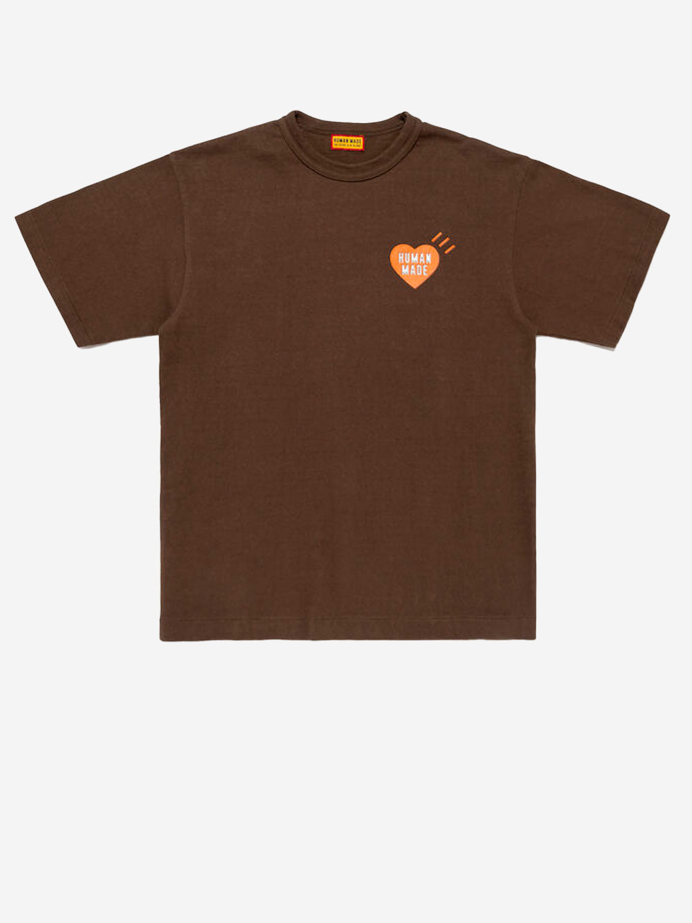 HUMAN MADE T-shirt marrone in cotone slub yarn con grafica Marrone Urbanstaroma