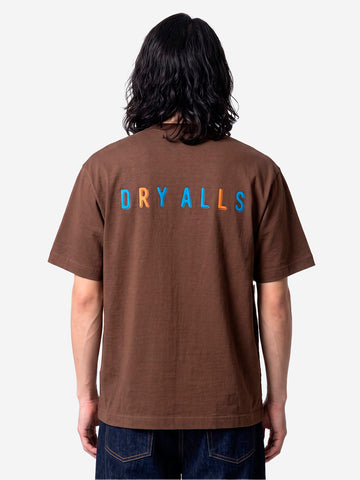 HUMAN MADE T-shirt marrone in cotone slub yarn con grafica Marrone