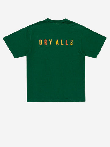 HUMAN MADE T-shirt verde in cotone slub yarn con grafica Verde