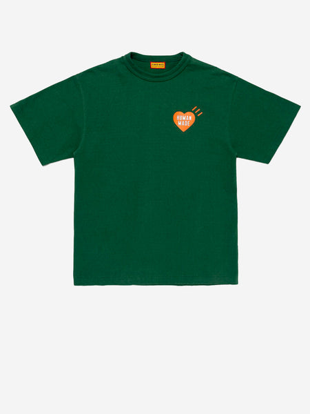 HUMAN MADE Green Graphic Slub-Cotton Jersey T-Shirt HM32TE023