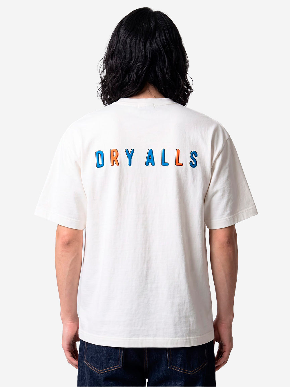 HUMAN MADE T-shirt bianca in cotone slub yarn con grafica Bianco Urbanstaroma