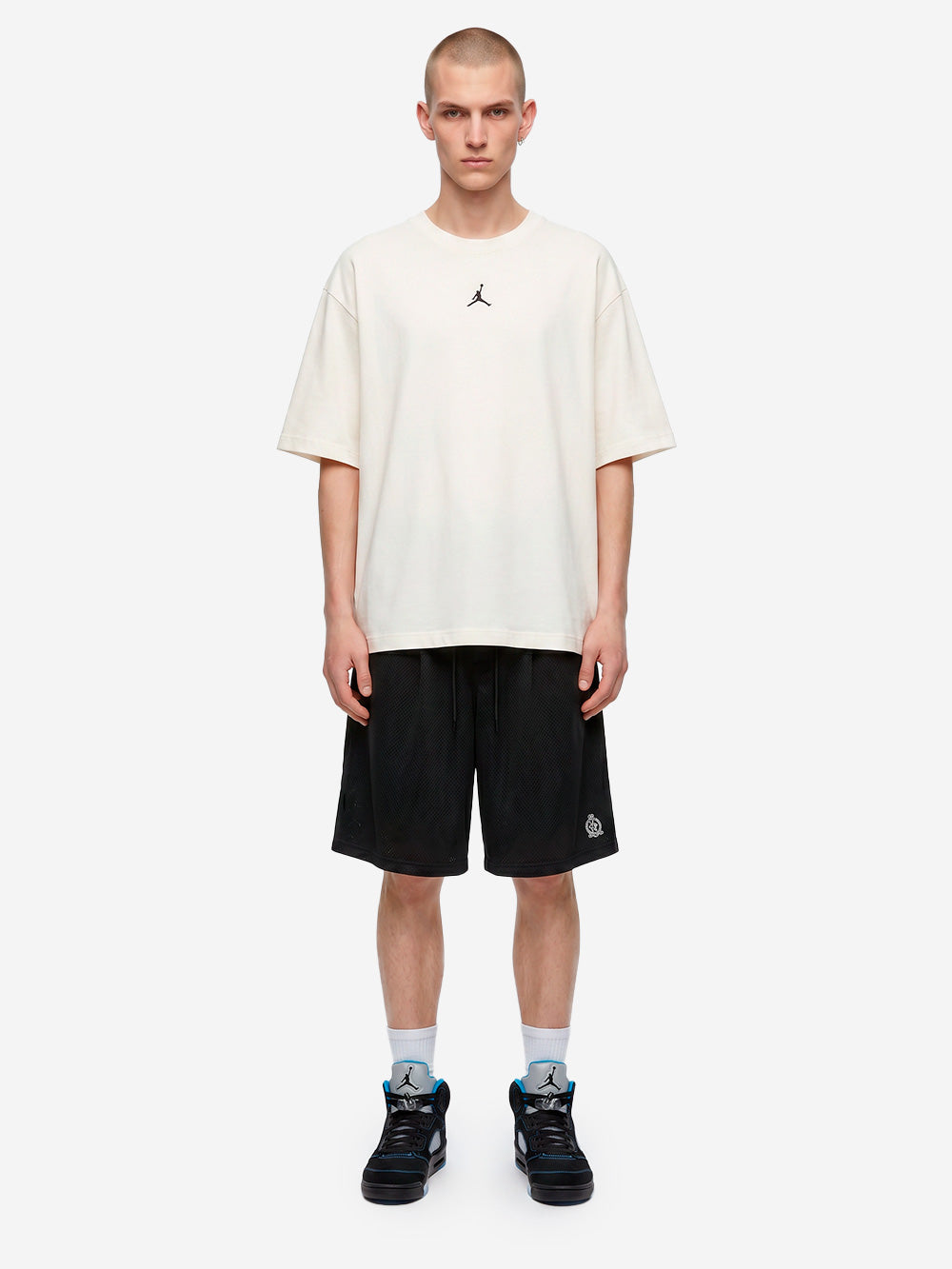 JORDAN T-shirt 'Flight' in cotone pesante con Jumpman Avana Urbanstaroma