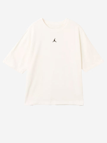 JORDAN T-shirt 'Flight' in cotone pesante con Jumpman Avana