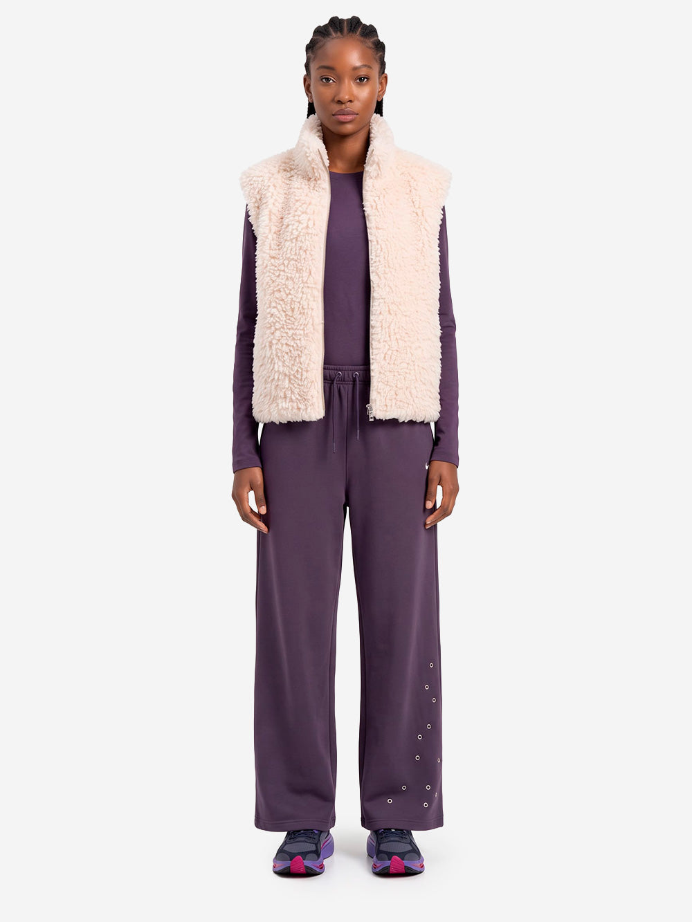 JORDAN W Jordan Flight Fleece Gilet bianco Panna Urbanstaroma