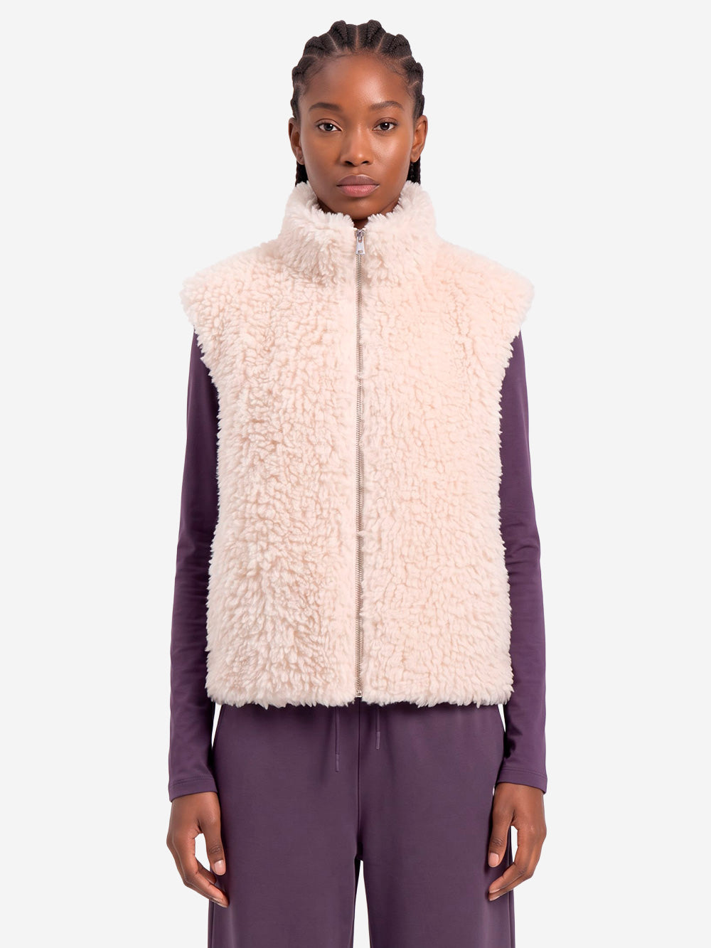 JORDAN W Jordan Flight Fleece Gilet bianco Panna Urbanstaroma