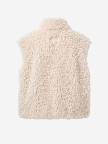 JORDAN W Jordan Flight Fleece Gilet bianco Panna