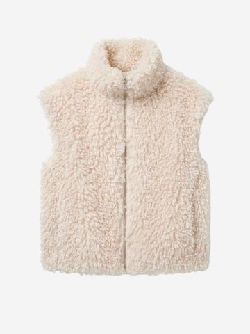 JORDAN W Jordan Flight Fleece Gilet bianco Panna