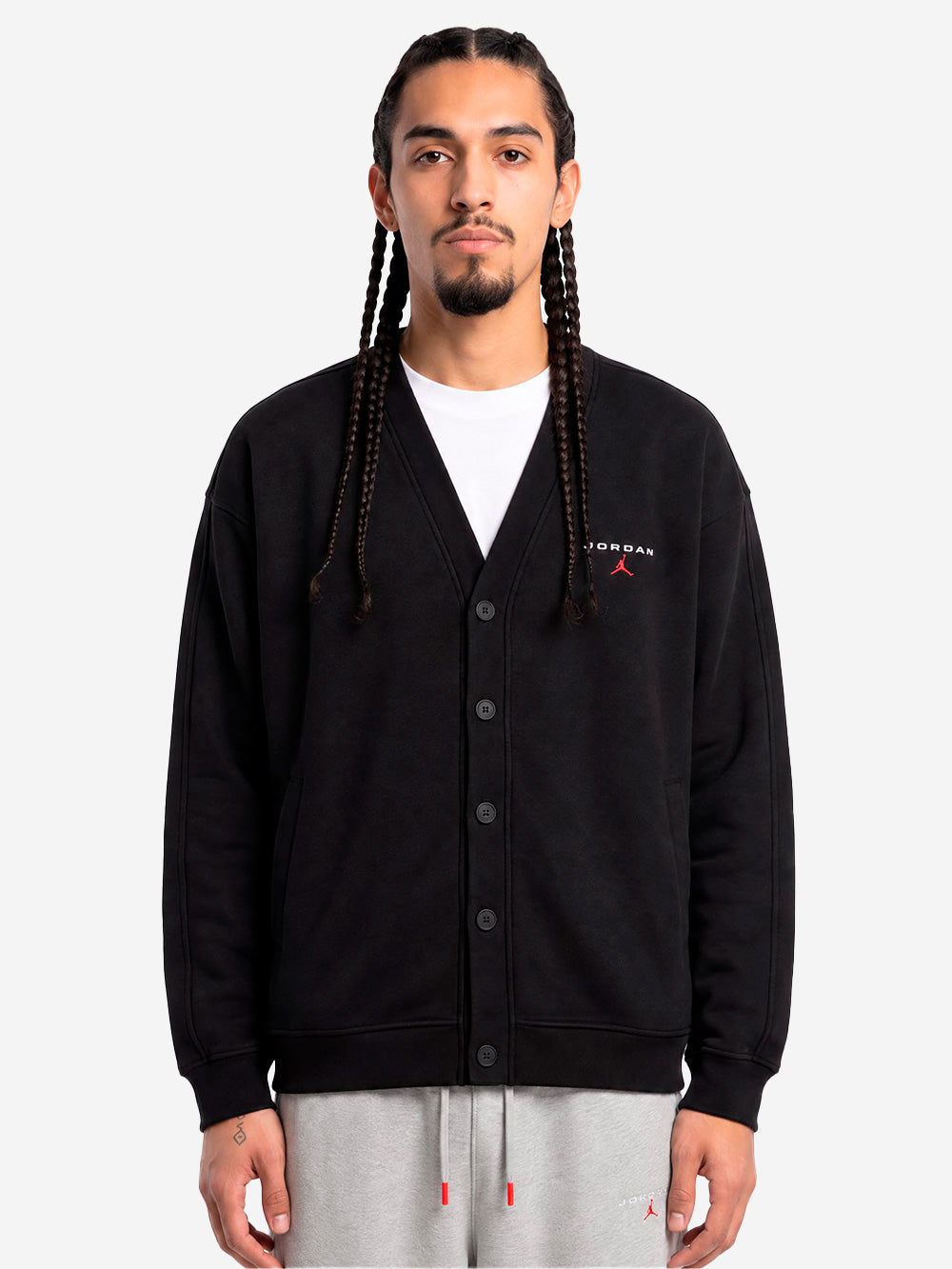 JORDAN Cardigan in cotone nero Nero Urbanstaroma