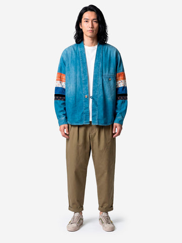 'Noragi' Overshirt aus Denim mit Patchwork