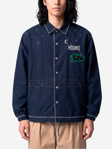 KHOKI Giacca Coach Cross-Stitch Indigo