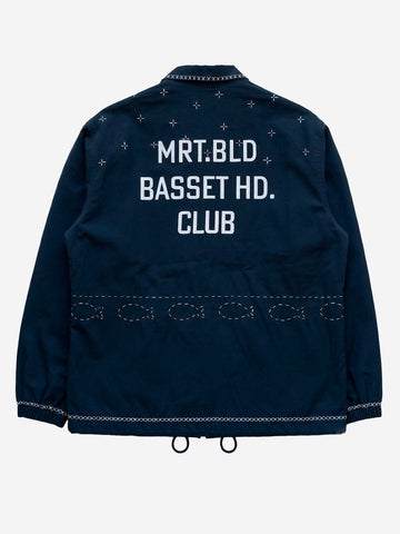 KHOKI Giacca Coach Cross-Stitch Indigo