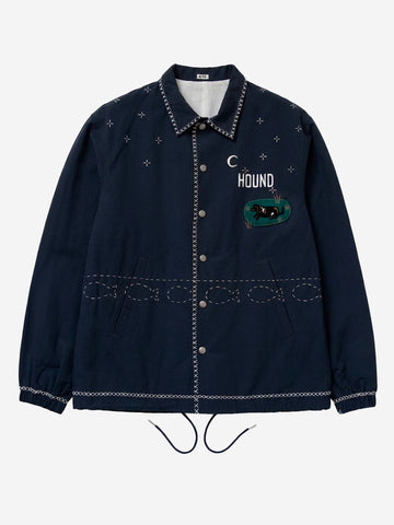 KHOKI Giacca Coach Cross-Stitch Indigo