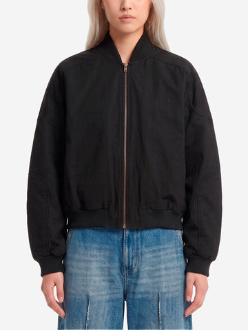 MM6 MAISON MARGIELA Giacca Bomber Oversized in Twill di Cotone nero Nero
