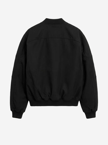 MM6 MAISON MARGIELA Giacca Bomber Oversized in Twill di Cotone nero Nero