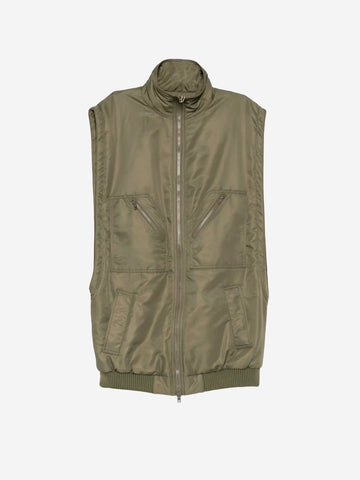 MM6 MAISON MARGIELA Gilet kaki imbottito con zip Verde