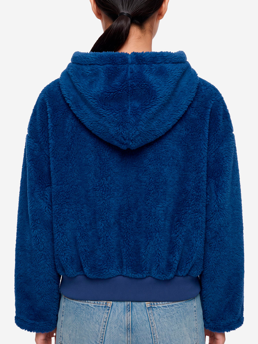MM6 MAISON MARGIELA Giacca con cappuccio e zip in pile fleece blu blu Urbanstaroma