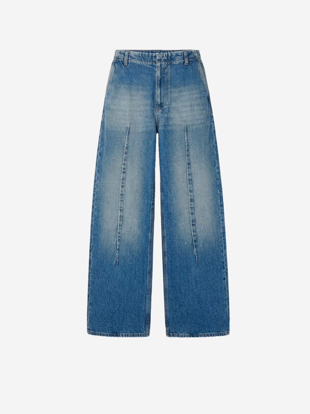 MM6 MAISON MARGIELA Jeans wide-leg a vita alta in denim Indaco Denim Urbanstaroma