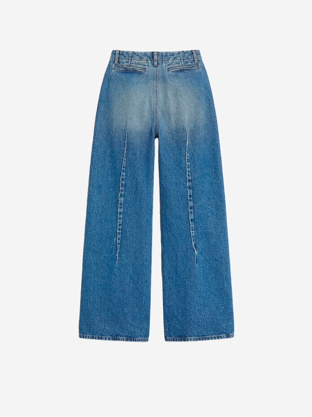 MM6 MAISON MARGIELA Jeans wide-leg a vita alta in denim Indaco Denim Urbanstaroma