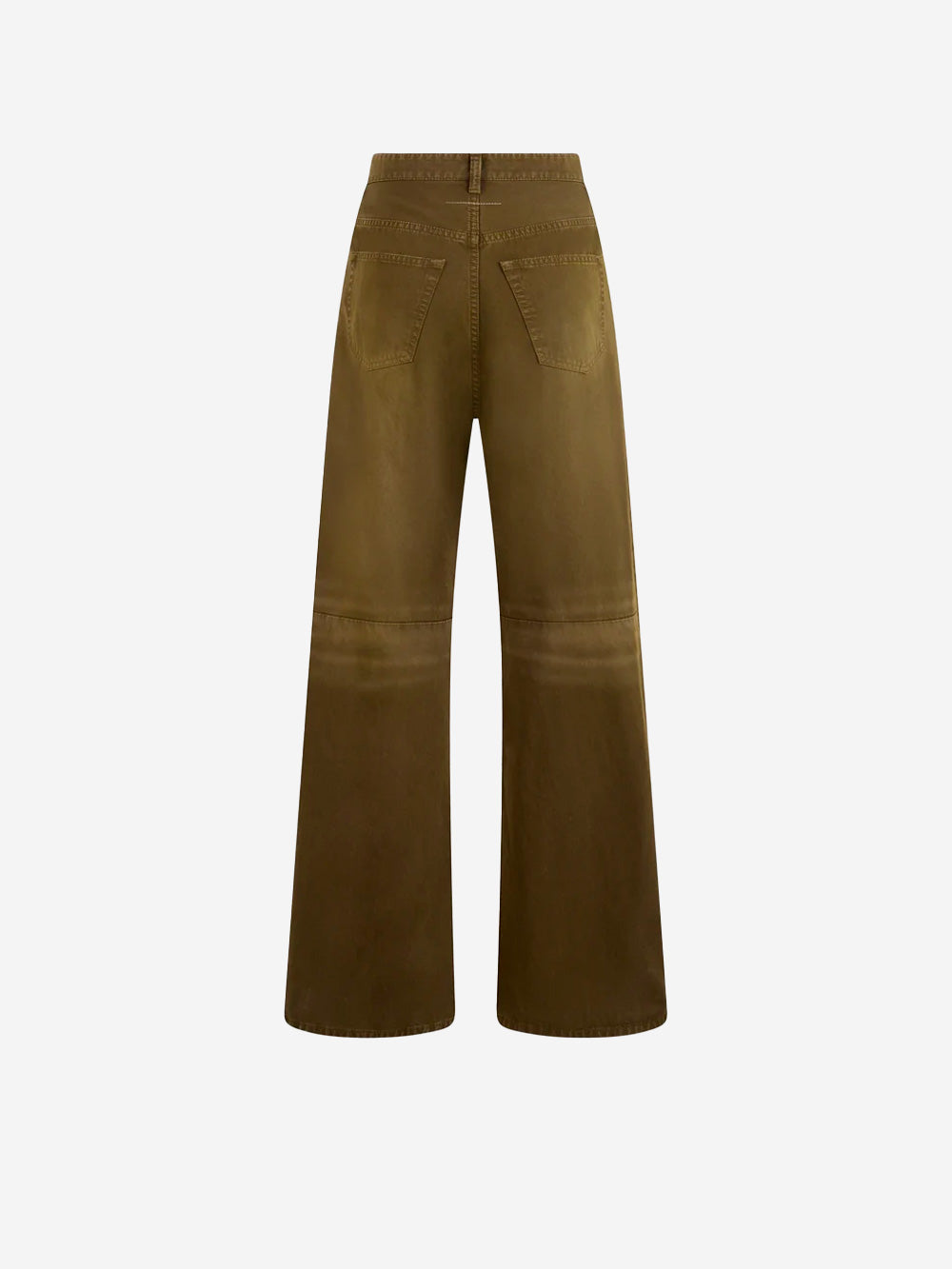 MM6 MAISON MARGIELA Jeans a gamba ampia verdi effetto lived in Verde Urbanstaroma