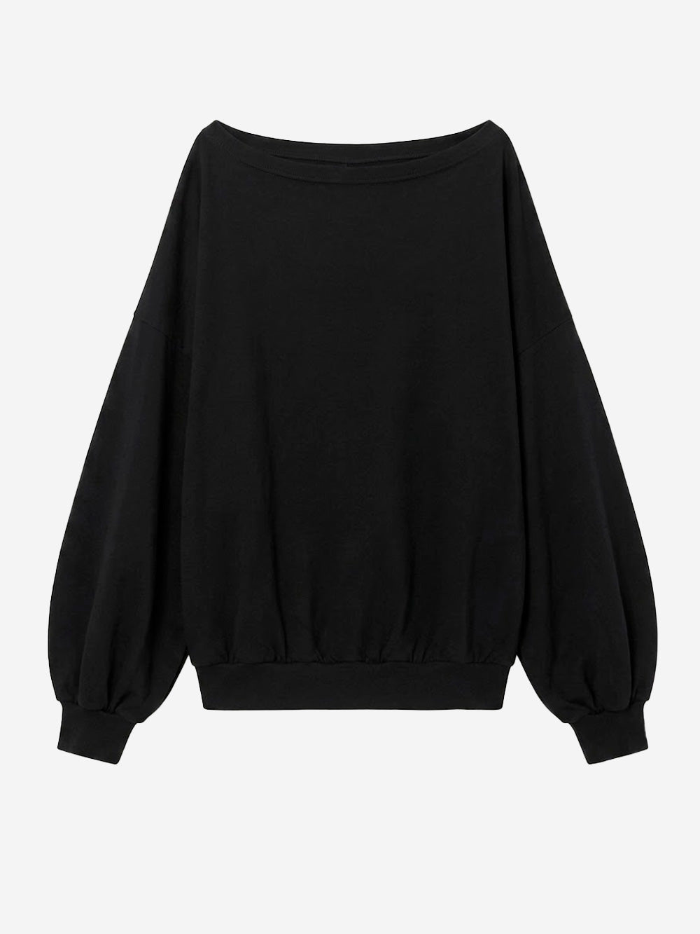 MM6 MAISON MARGIELA Maglia asimmetrica oversize a spalle scoperte Nero Urbanstaroma