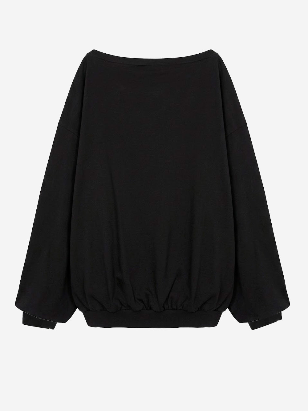 MM6 MAISON MARGIELA Maglia asimmetrica oversize a spalle scoperte Nero Urbanstaroma