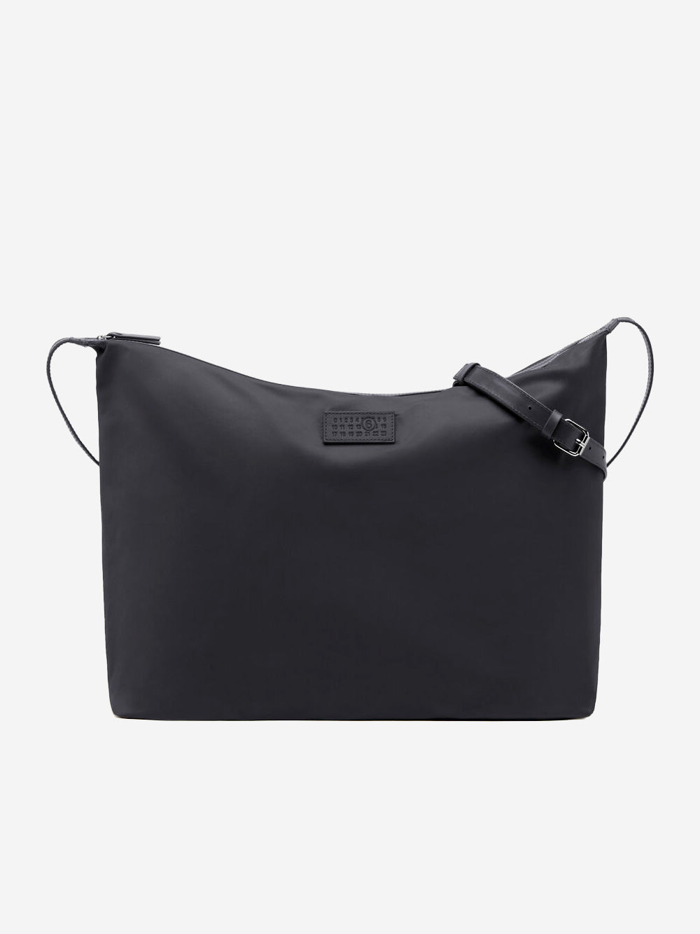 MM6 MAISON MARGIELA Borsa a Tracolla in Twill di Nylon Nero con patch Numeric Nero Urbanstaroma