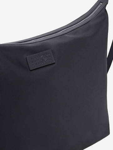 MM6 MAISON MARGIELA Borsa a Tracolla in Twill di Nylon Nero con patch Numeric Nero