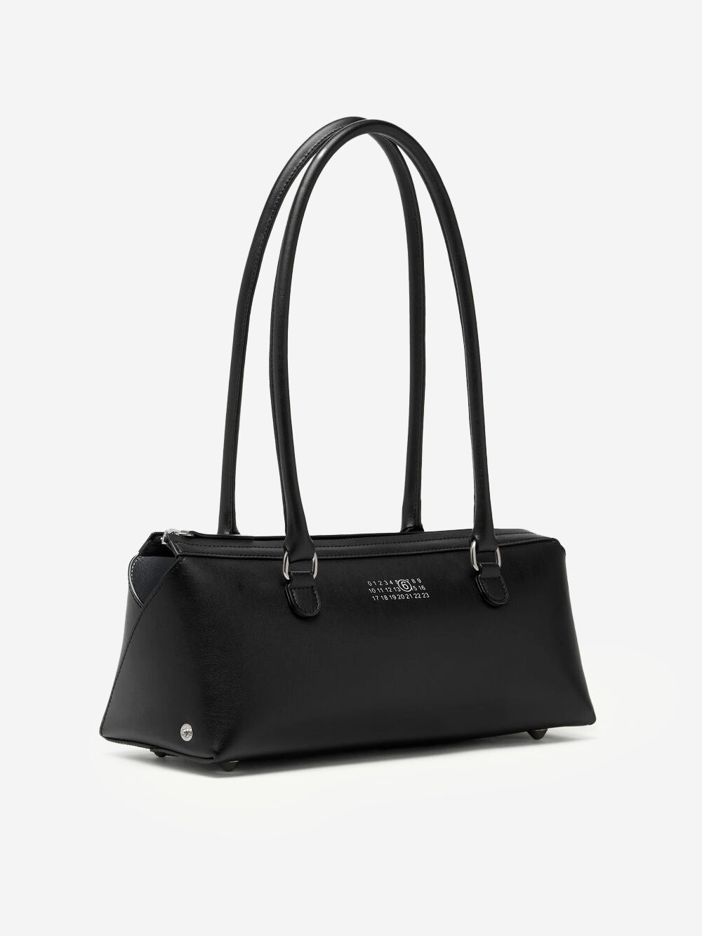 MM6 MAISON MARGIELA Borsa bauletto a spalla piccola in pelle nera Nero Urbanstaroma