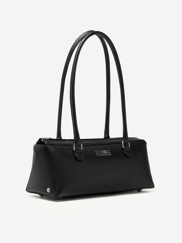 MM6 MAISON MARGIELA Borsa bauletto a spalla piccola in pelle nera Nero