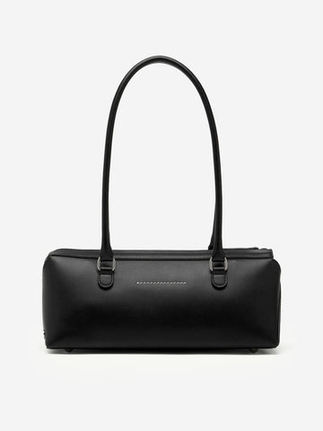 MM6 MAISON MARGIELA Borsa bauletto a spalla piccola in pelle nera Nero