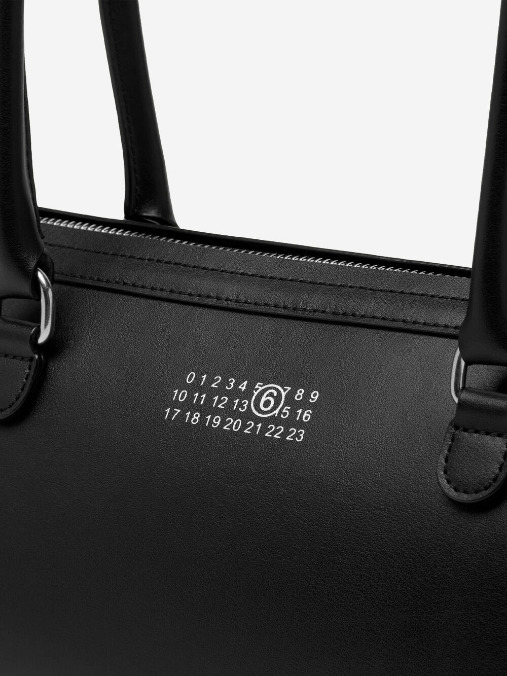 MM6 MAISON MARGIELA Borsa bauletto a spalla piccola in pelle nera Nero Urbanstaroma