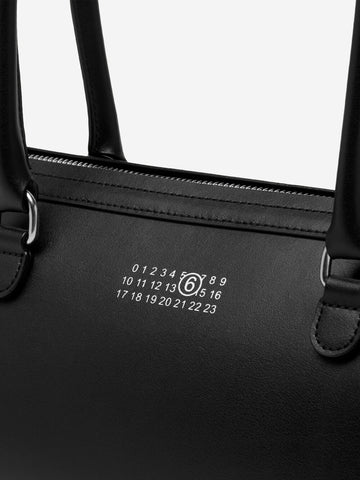 MM6 MAISON MARGIELA Borsa bauletto a spalla piccola in pelle nera Nero