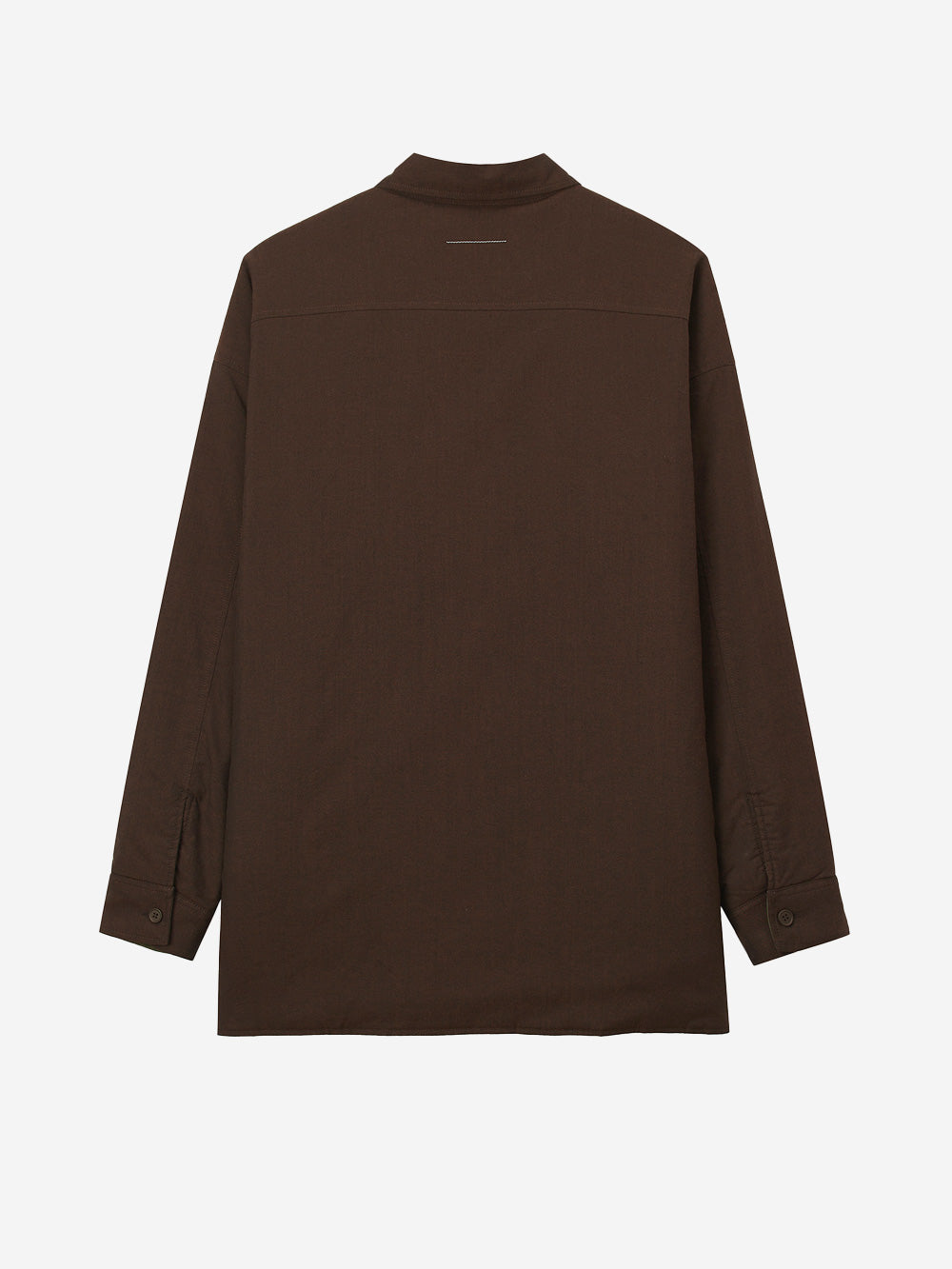 MM6 MAISON MARGIELA Camicia imbottita reversibile con logo Numeric Marrone Urbanstaroma