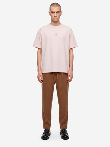MM6 MAISON MARGIELA Pantaloni in Misto Lana con Coulisse e patch Margiela 6 Marrone