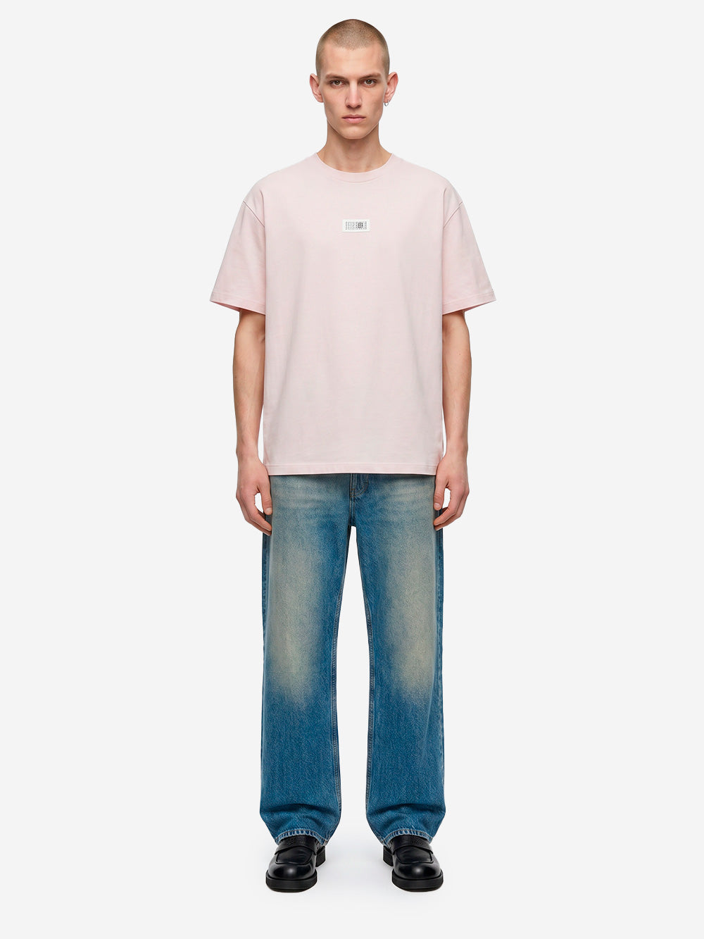 MM6 MAISON MARGIELA Jeans a Gamba Dritta in Denim blu con etichetta Numeric Denim Urbanstaroma