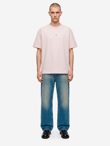 MM6 MAISON MARGIELA Jeans a Gamba Dritta in Denim blu con etichetta Numeric Denim