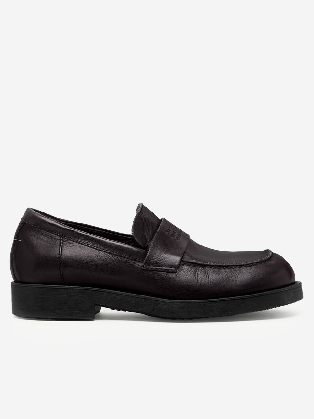 MM6 MAISON MARGIELA Mocassini biker in pelle di vitello nera Nero Urbanstaroma