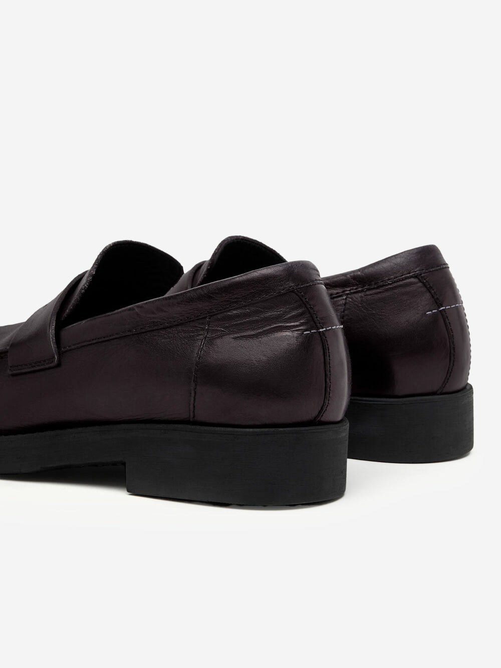 MM6 MAISON MARGIELA Mocassini biker in pelle di vitello nera Nero Urbanstaroma
