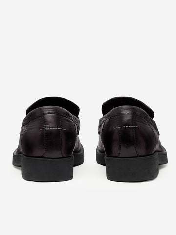 MM6 MAISON MARGIELA Mocassini biker in pelle di vitello nera Nero