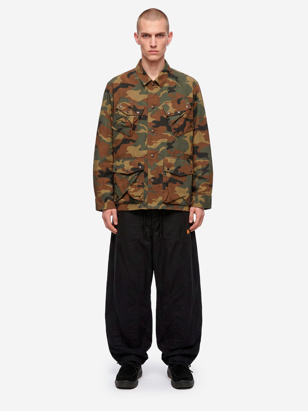 NEEDLES Jungle Fatigue giacca camouflage in Ripstop Comouflage Urbanstaroma