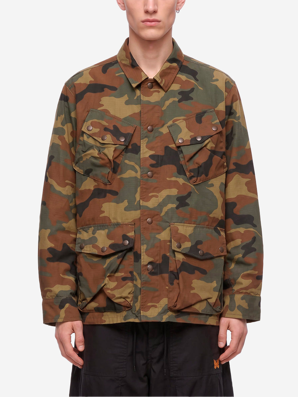 NEEDLES Jungle Fatigue giacca camouflage in Ripstop Comouflage Urbanstaroma