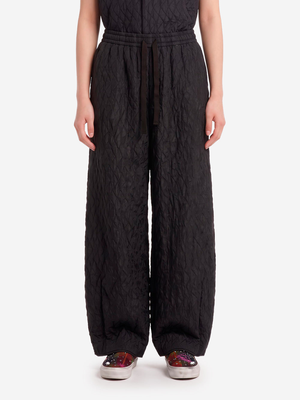NEEDLES H.D. Pantaloni Fringe Jacquard Nero Urbanstaroma