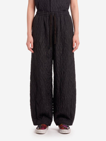 NEEDLES H.D. Pantaloni Fringe Jacquard Nero