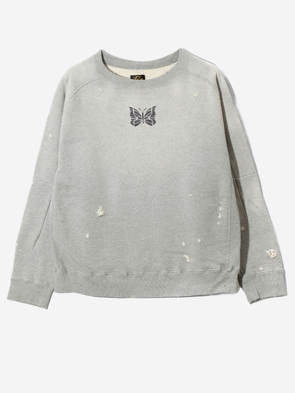 NEEDLES Felpa a girocollo Deconstructed Grigia Grigio Urbanstaroma