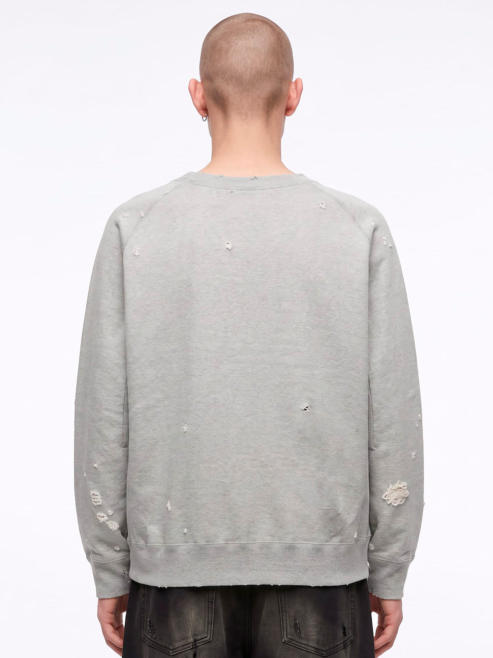NEEDLES Felpa a girocollo Deconstructed Grigia Grigio Urbanstaroma