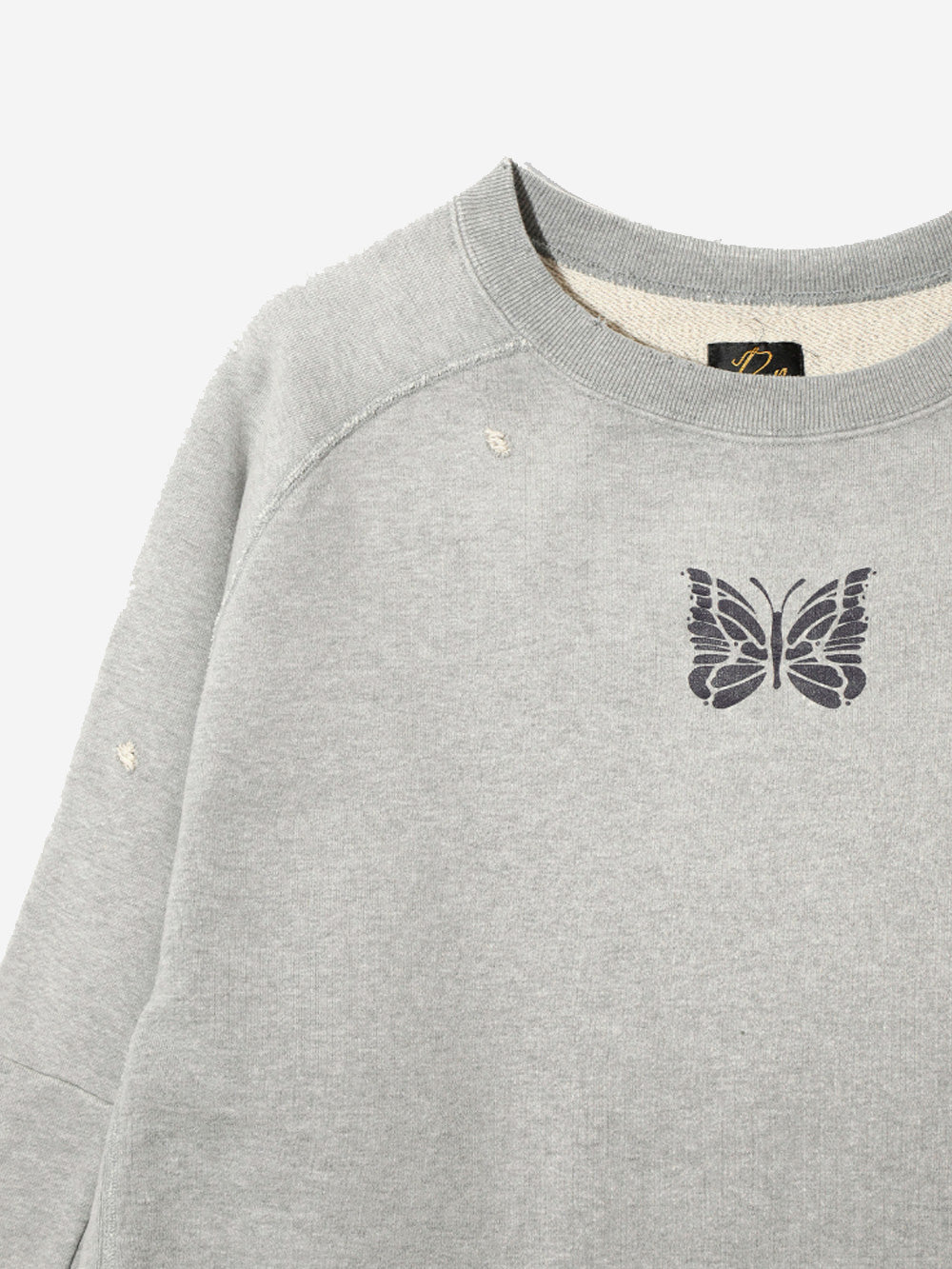 NEEDLES Felpa a girocollo Deconstructed Grigia Grigio Urbanstaroma