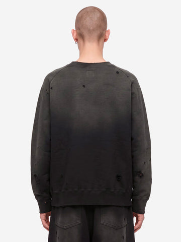 NEEDLES Felpa a girocollo Deconstructed Nera Nero