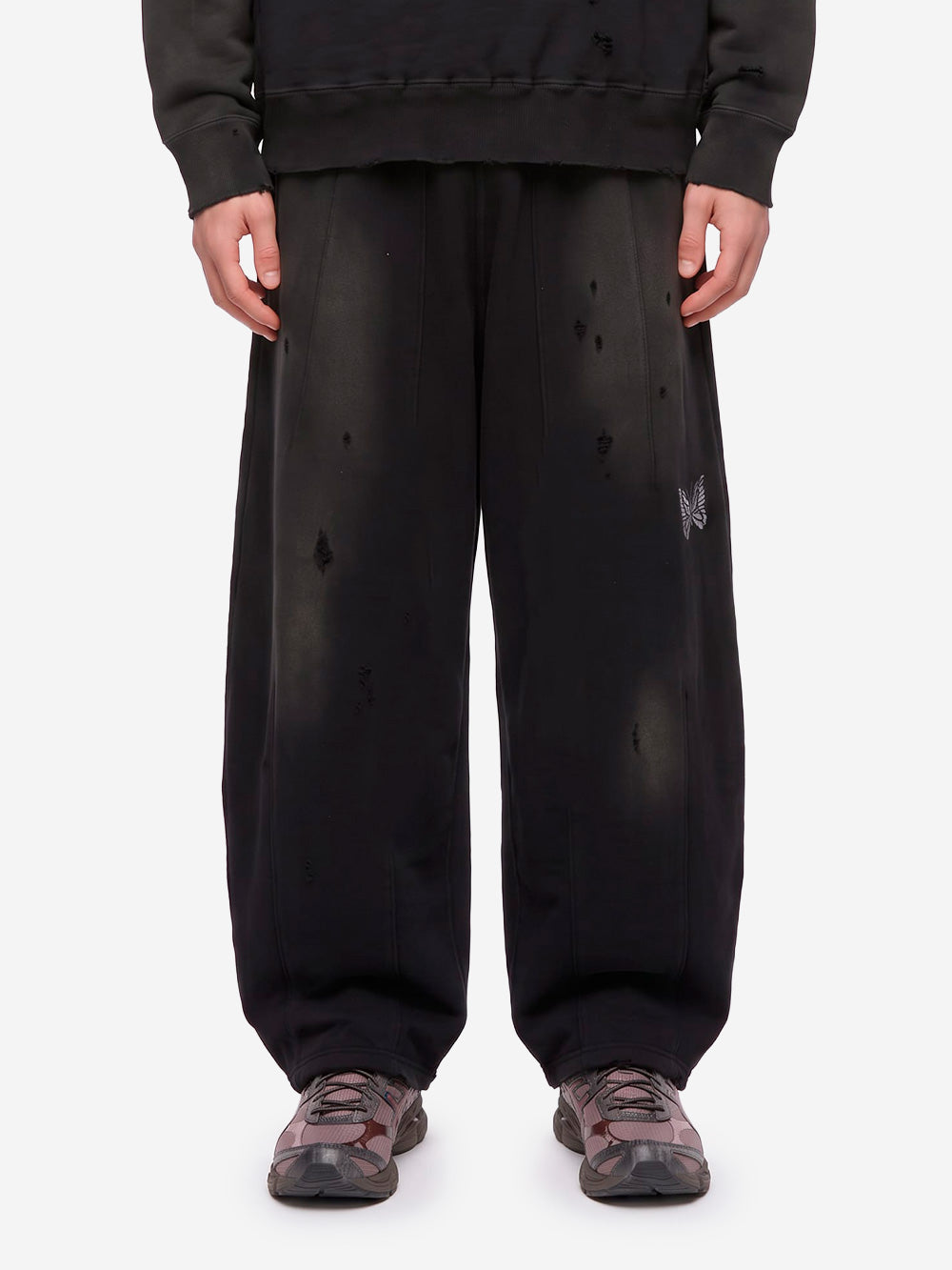 NEEDLES Pantaloni H.D. Deconstructed neri Nero Urbanstaroma